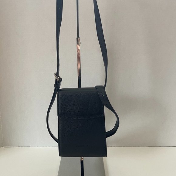 Balenciaga Shoulder Bag/Leather/Black/Ghost Phone Holder Bag (XR2153) - Picture 1 of 9